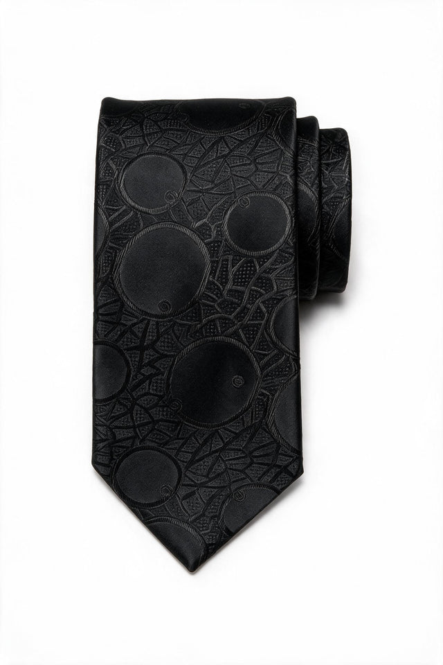 Premium Vitarelli 8cm patterned tie with pocket square