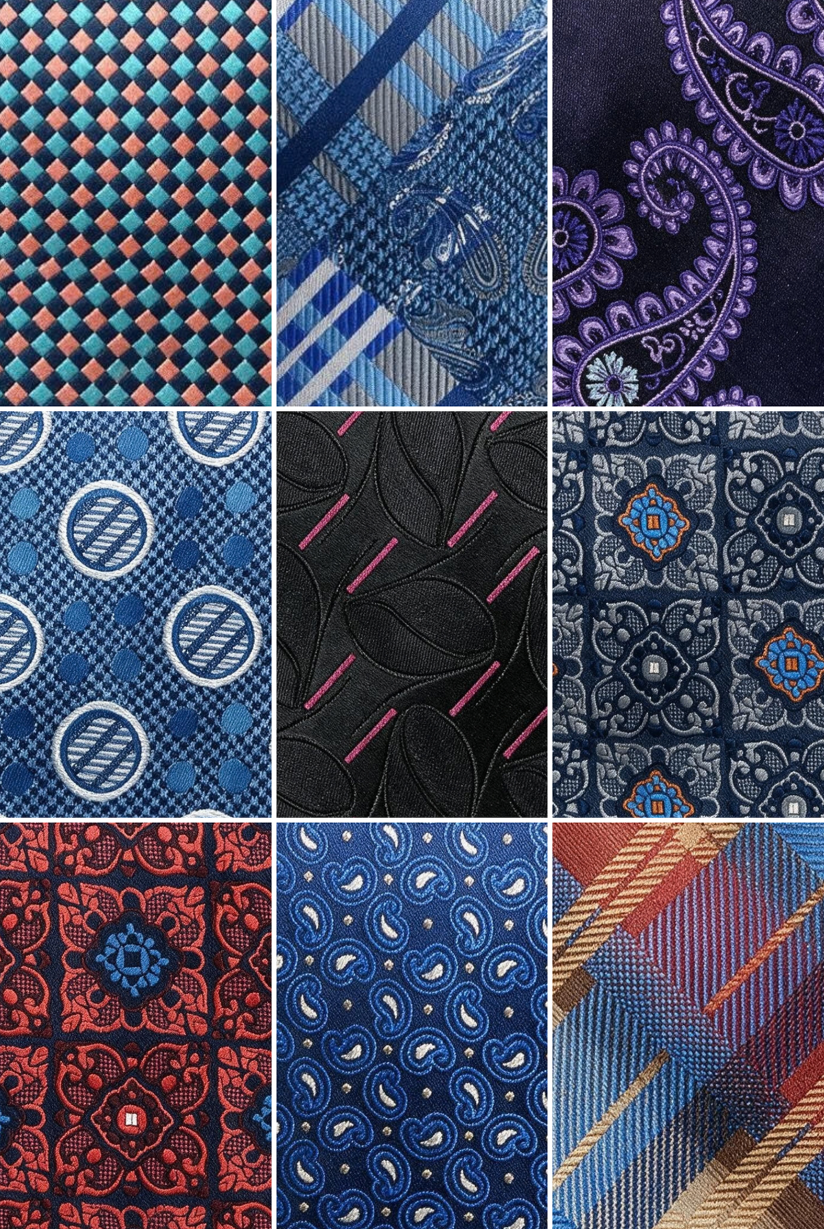 8cm patterned tie with matching pocket square