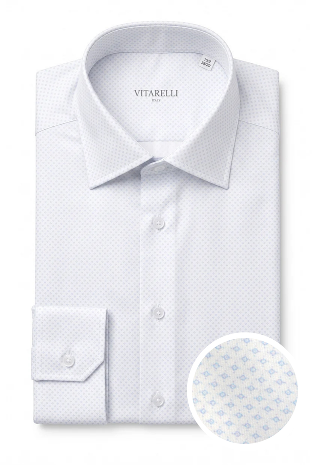 Vitarelli 4-way stretch knit dress shirt, slim fit
