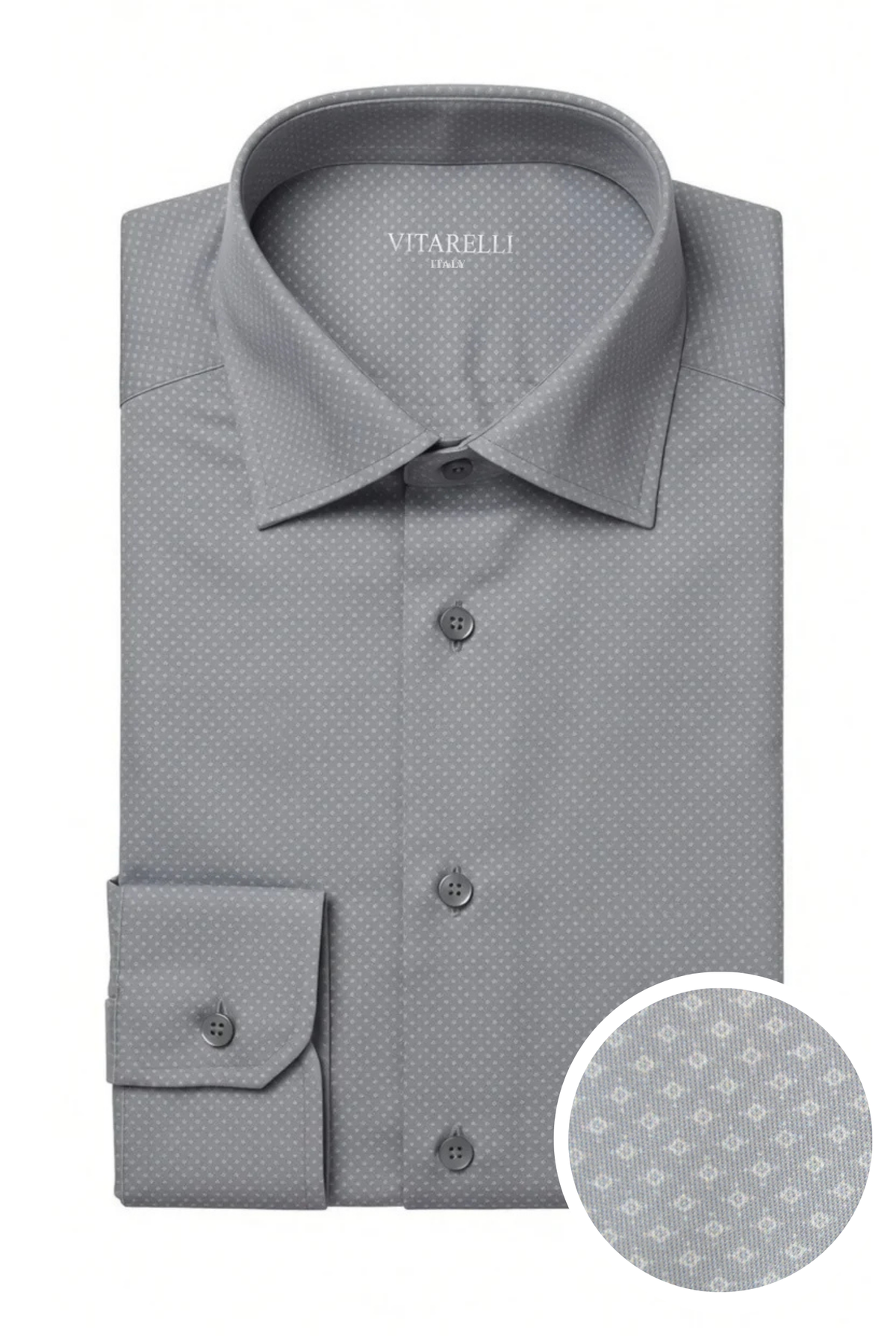 Vitarelli 4-way stretch knit dress shirt, slim fit