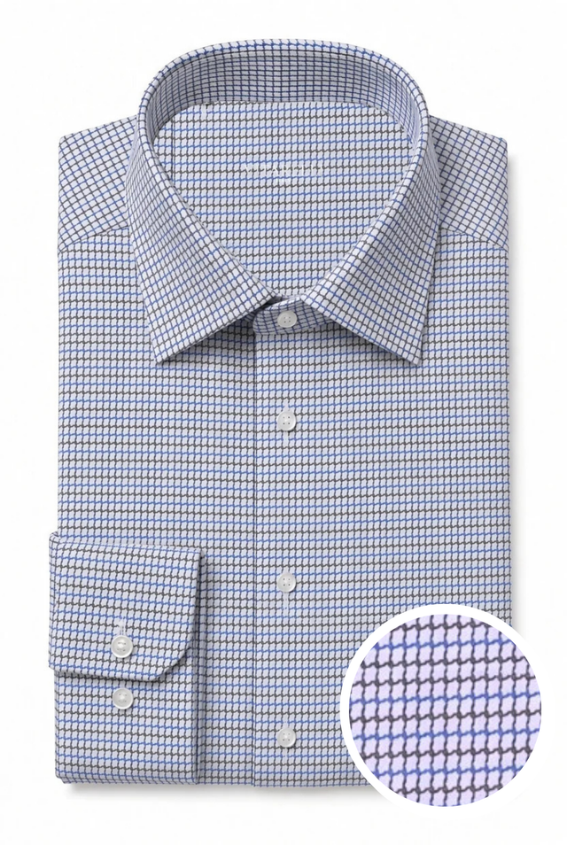 Vitarelli 4-way stretch knit dress shirt, slim fit