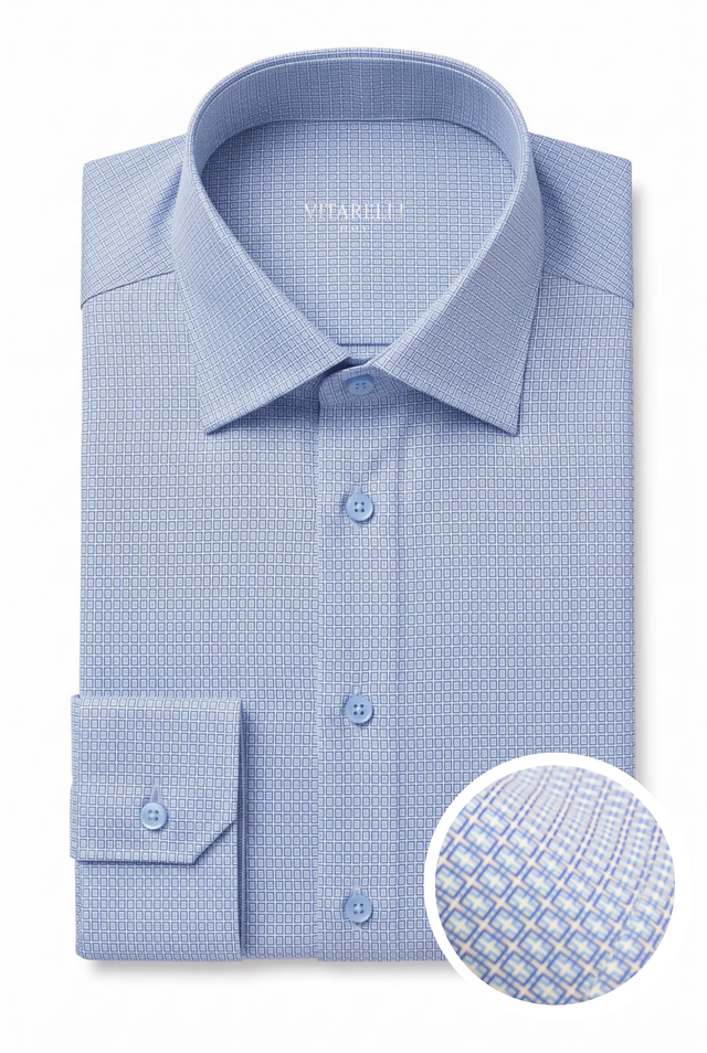 Vitarelli 4-way stretch knit dress shirt, slim fit