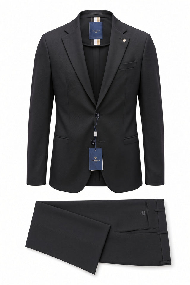 Vitarelli Air black knit 2-piece suit, style 146751