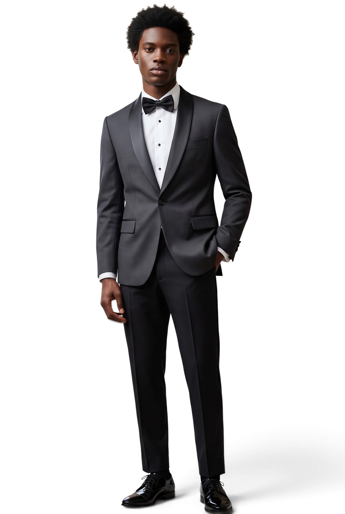 Vitarelli black shawl lapel tuxedo suit, style 2667