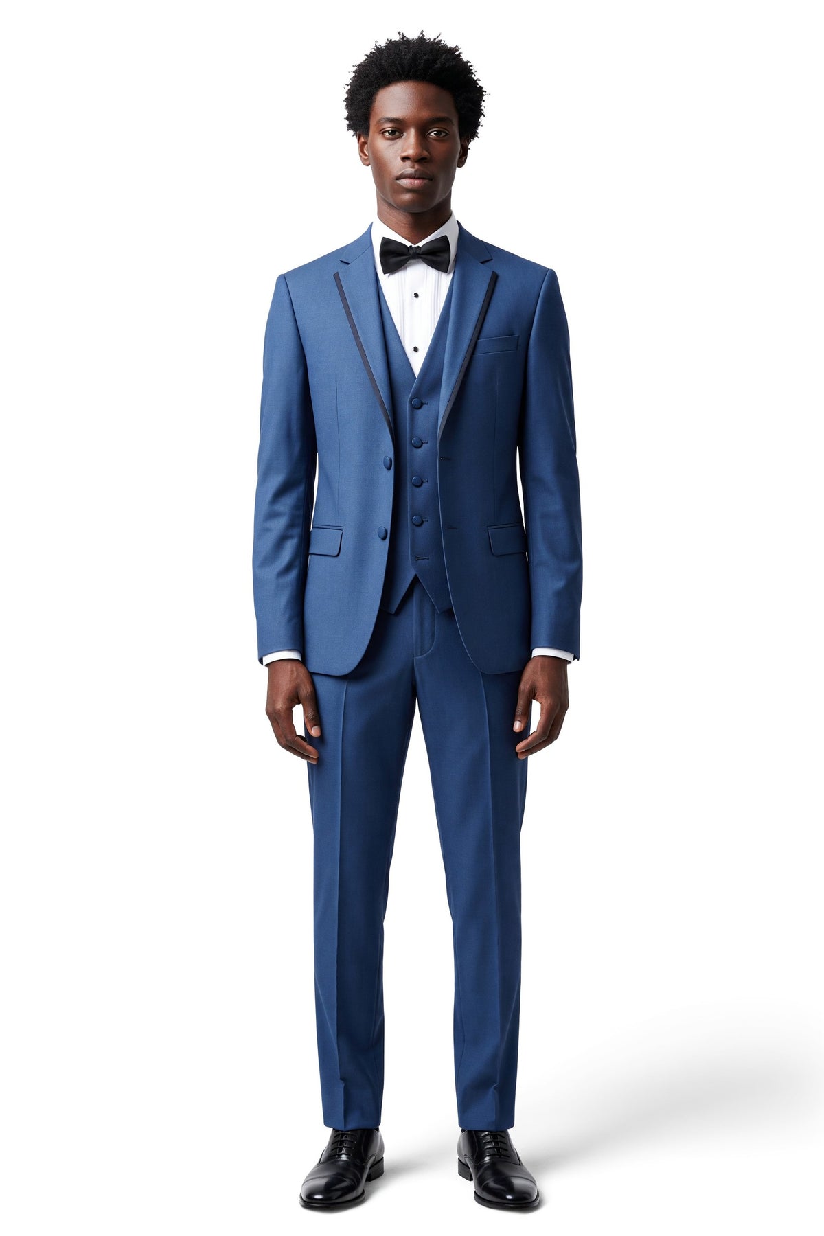 Italian Job 3-Piece Tuxedo with Contrast Trim – Blue SS7841-4 (1541)