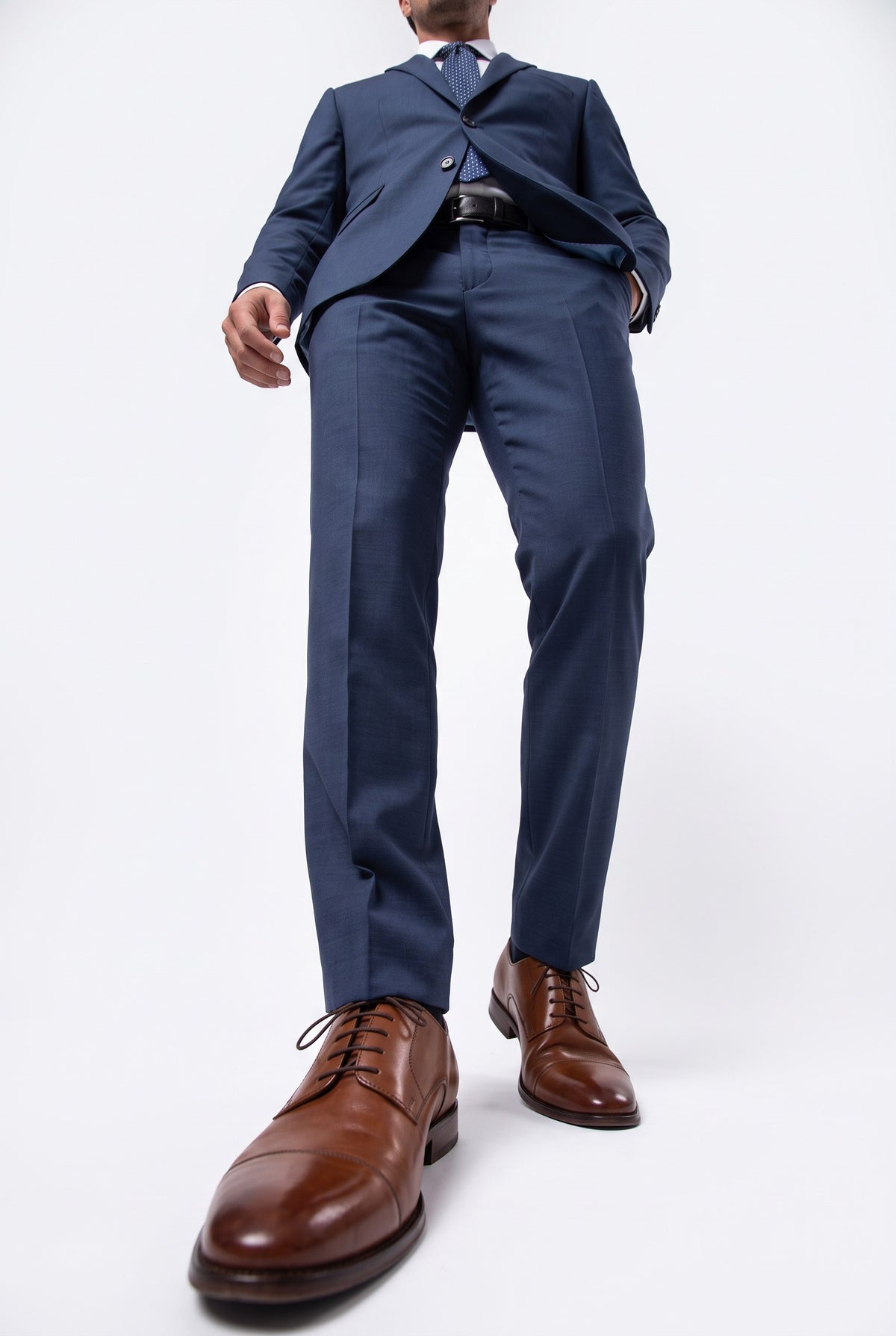 Italian Job navy 2-piece suit, style 1565