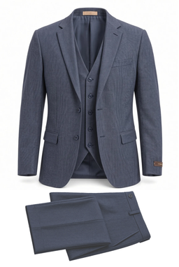 Vitarelli Single-Breasted Notch Lapel 3-Piece Suit – Navy (AVIGOHNVYSB2V)