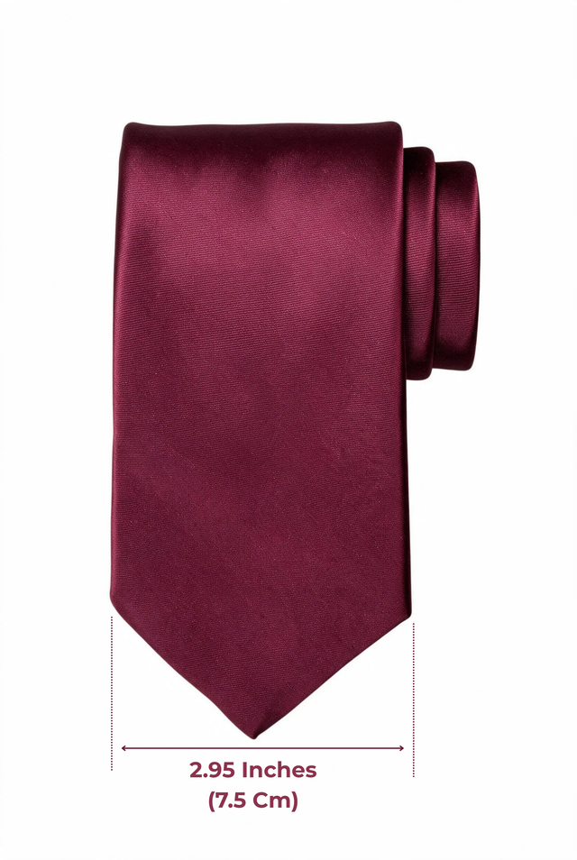 7.5cm solid tie with matching pocket square