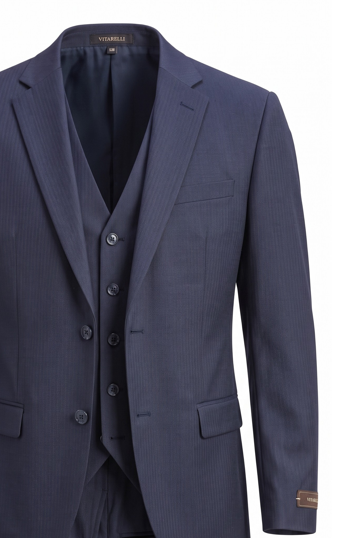Vitarelli navy 3-piece suit, style 6453