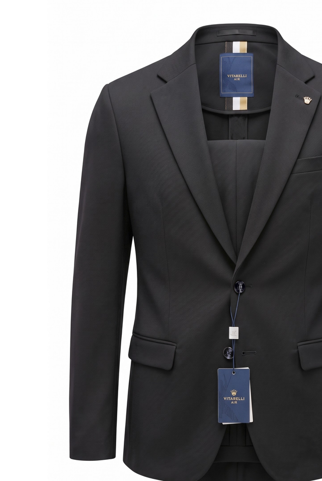 Vitarelli Air black knit 2-piece suit, style 146751