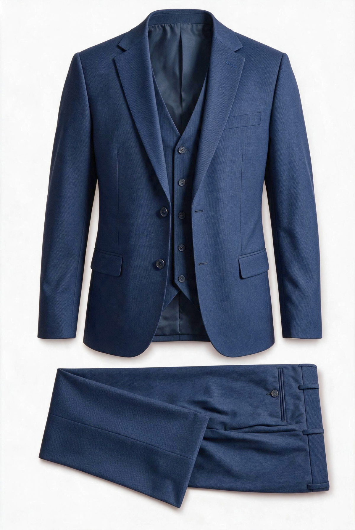 Vitarelli 3-Piece Slim Fit Notch Lapel Suit – Navy (25508)