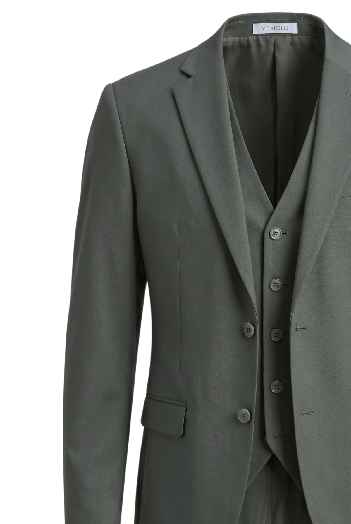 Vitarelli 3-Piece Suit with Vest – Green (1471)
