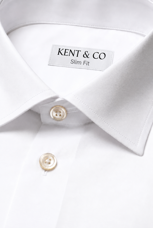 Kent & Co wrinkle-free cotton dress shirt with gift box
