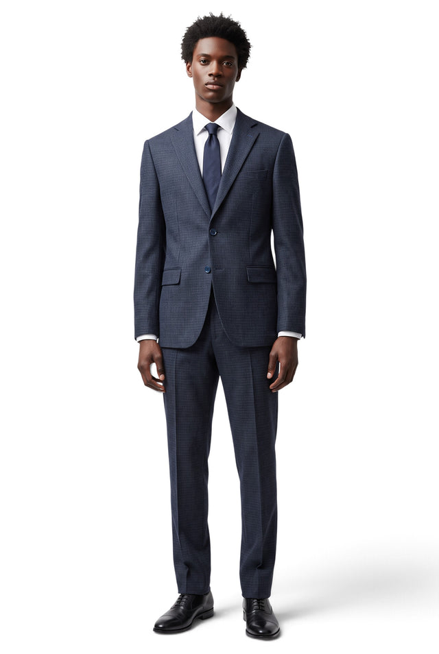 Vitarelli navy 100% wool slim fit suit, style 23224