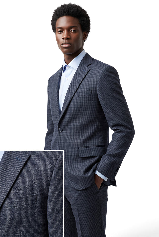 Vitarelli navy 100% wool slim fit suit, style 23224