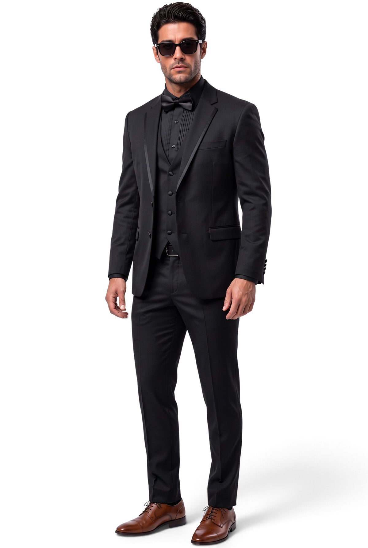 Italian Job Slim Fit 3-Piece Tuxedo with Contrast Trim Y167096-12 (1559)