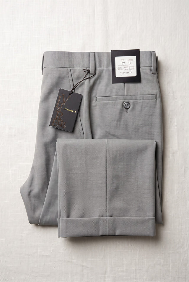 Vitarelli euro fit dress slacks in gray, style 27492