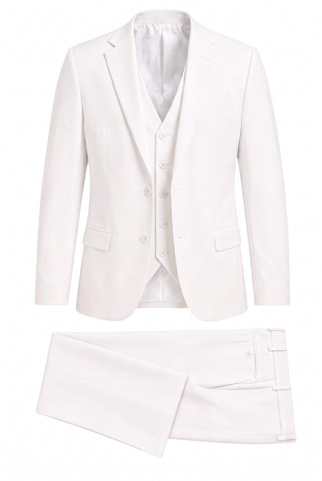 Vitarelli solid 3-piece suit with vest, style 220