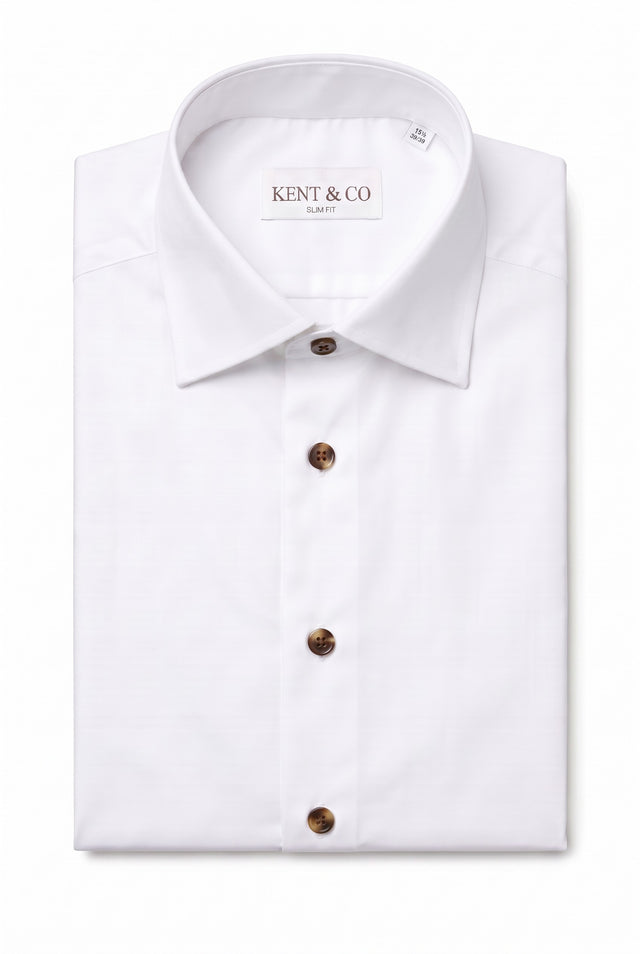 Kent & Co wrinkle-free cotton dress shirt with gift box