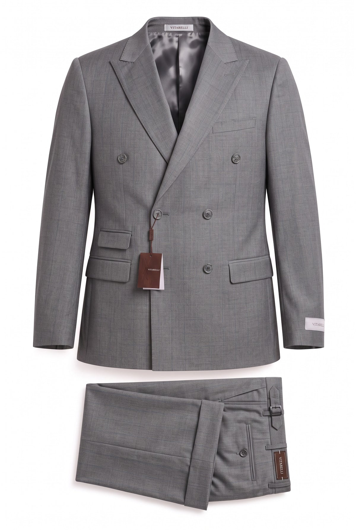 Vitarelli notch lapel 3-piece suit, style 008