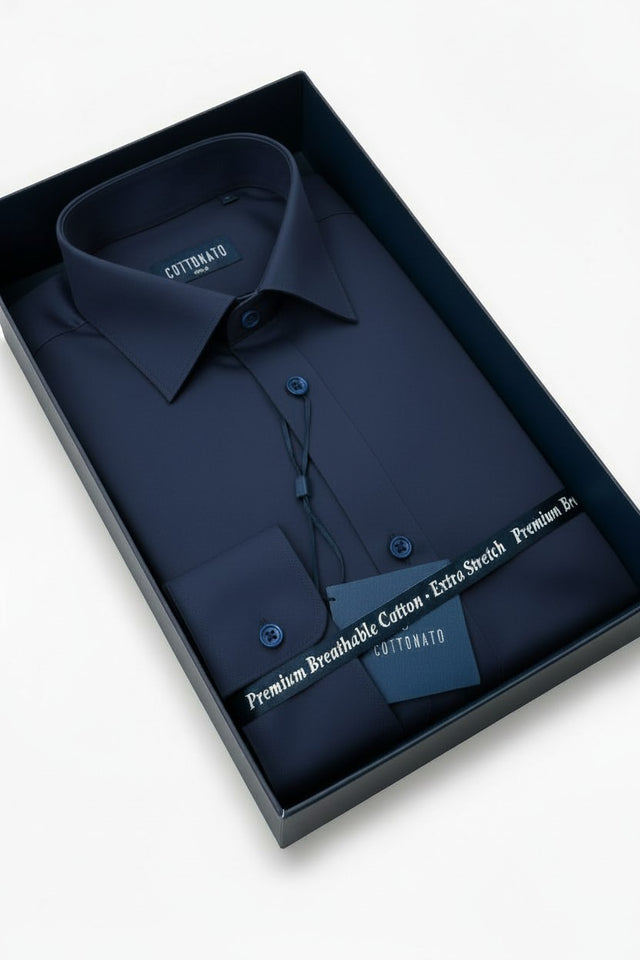Cottonato trim fit 4-way stretch dress shirt