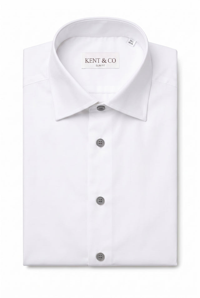Kent & Co wrinkle-free cotton dress shirt with gift box