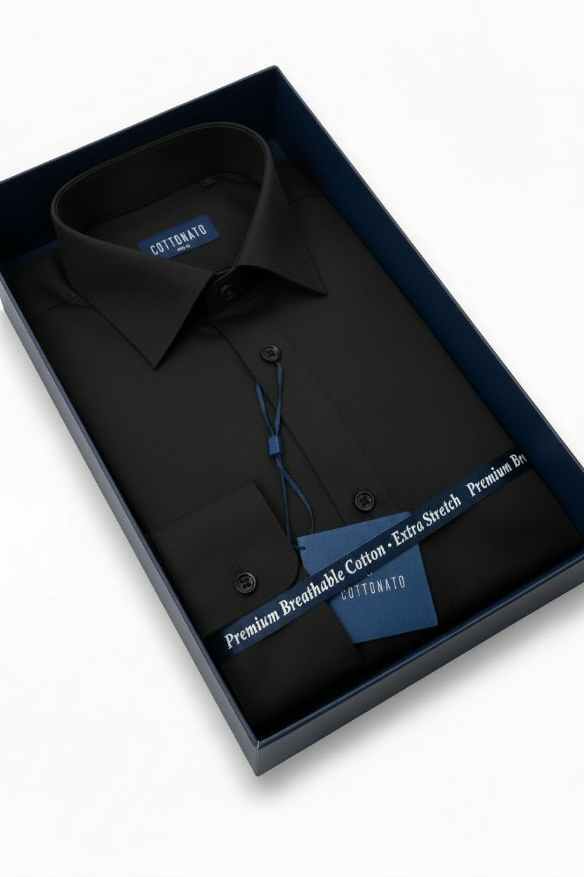 Cottonato trim fit 4-way stretch dress shirt