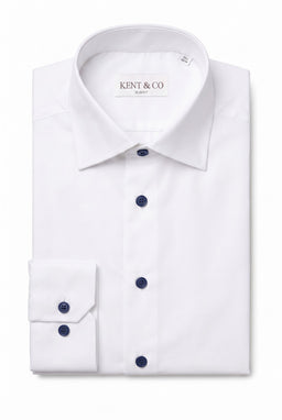 Kent & Co Wrinkle-Free Cotton 100 PLY Gift Box – Available in White With Multiple Button Colors