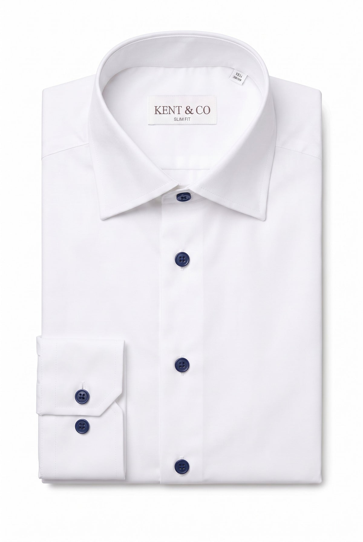 Kent & Co Wrinkle-Free Cotton 100 PLY Gift Box – Available in White With Multiple Button Colors