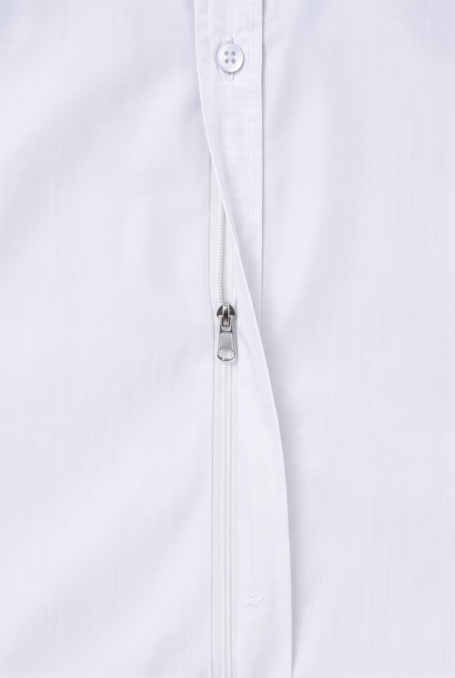 Vitarelli zipper-front slim fit dress shirt