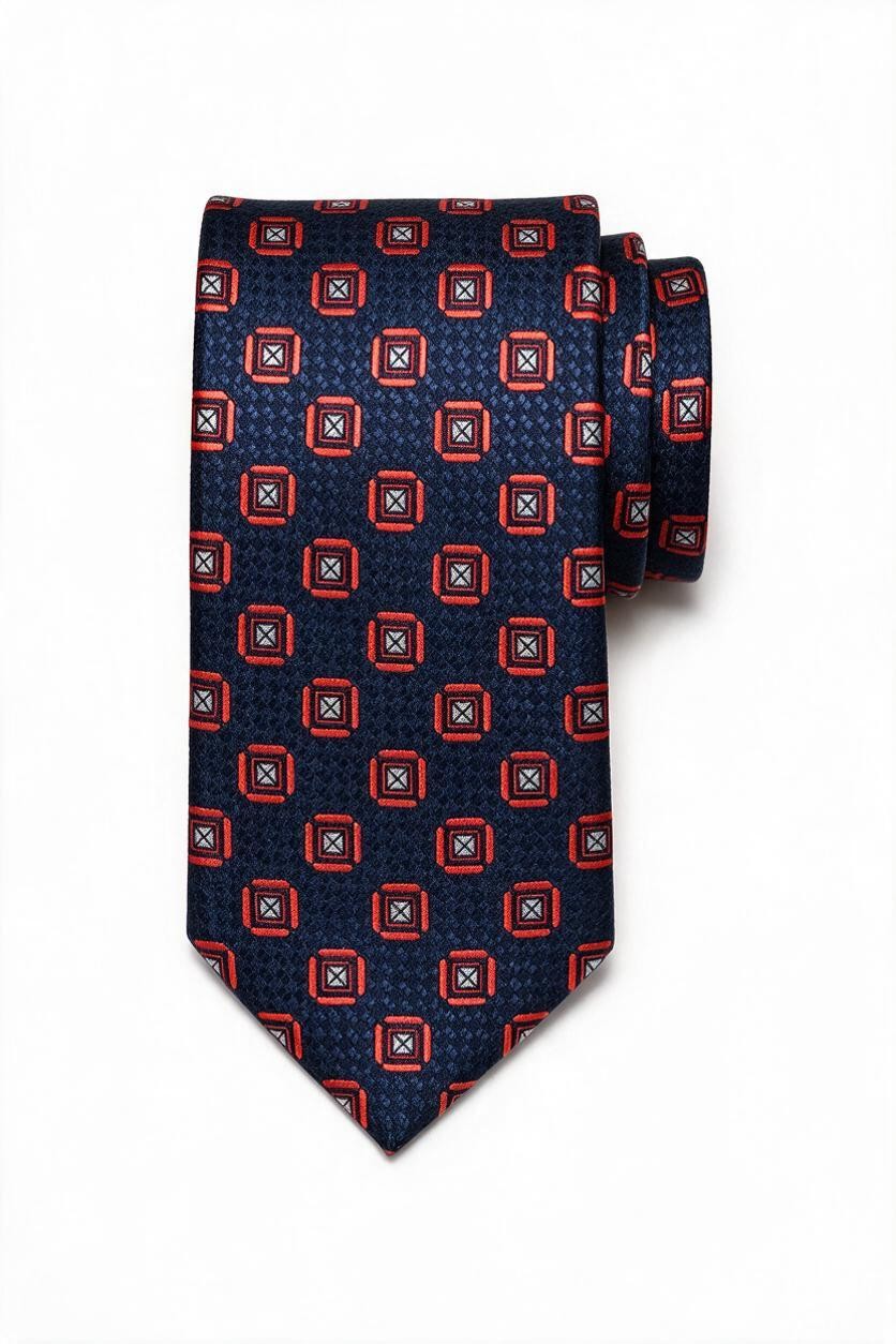 Premium Vitarelli Patterned Ties 8 Cm with pocket square