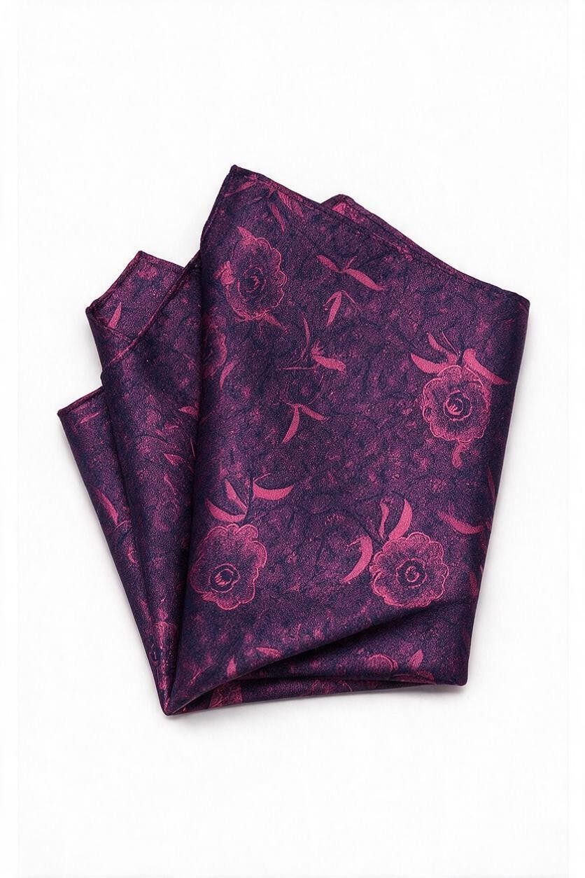 Patterned Ties 7 Cm with pocket square