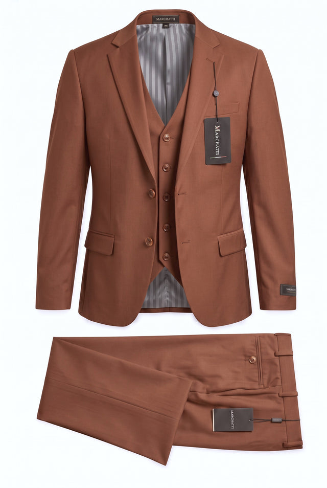 Marchatti 220 slim fit 3-piece suit with vest