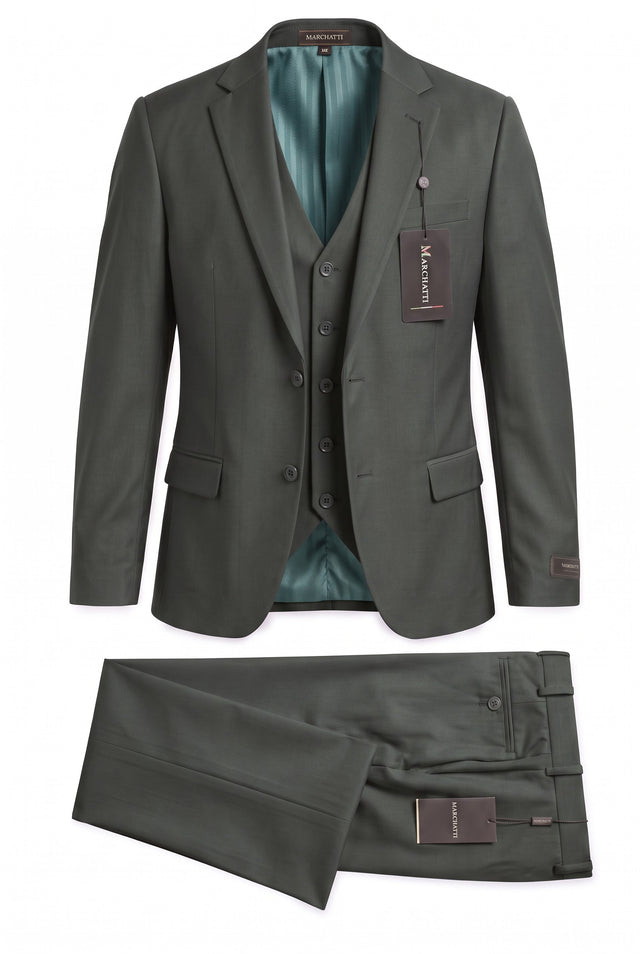 Marchatti 220 slim fit 3-piece suit with vest
