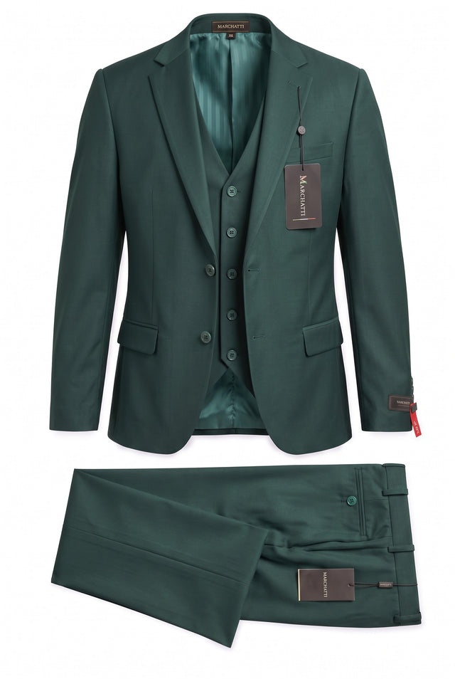 Marchatti 220 slim fit 3-piece suit with vest