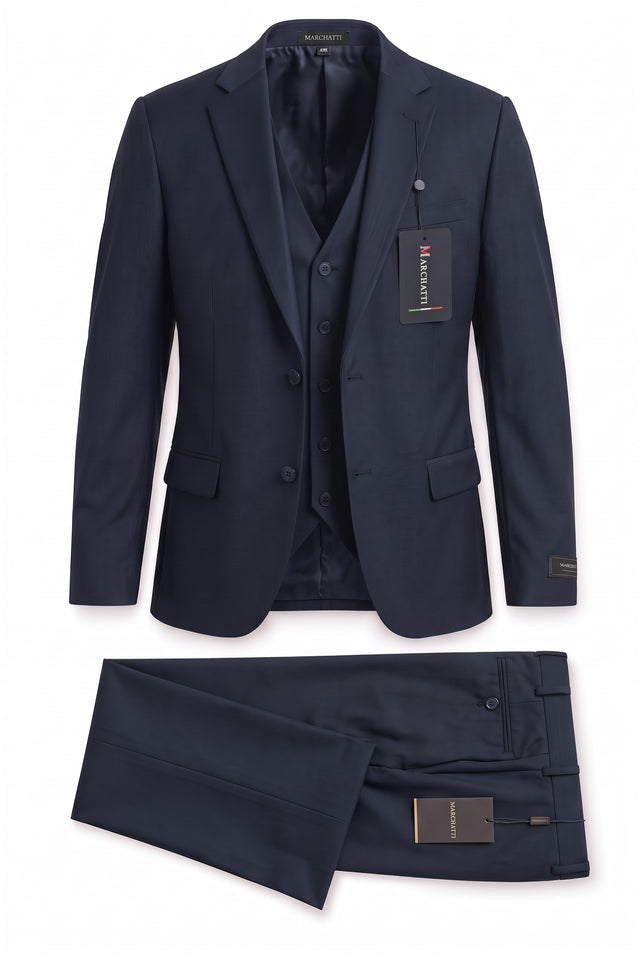Marchatti 220 slim fit 3-piece suit with vest