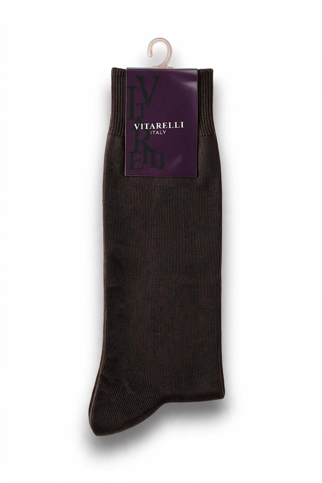 Vitarelli brown dress socks, sold by the dozen