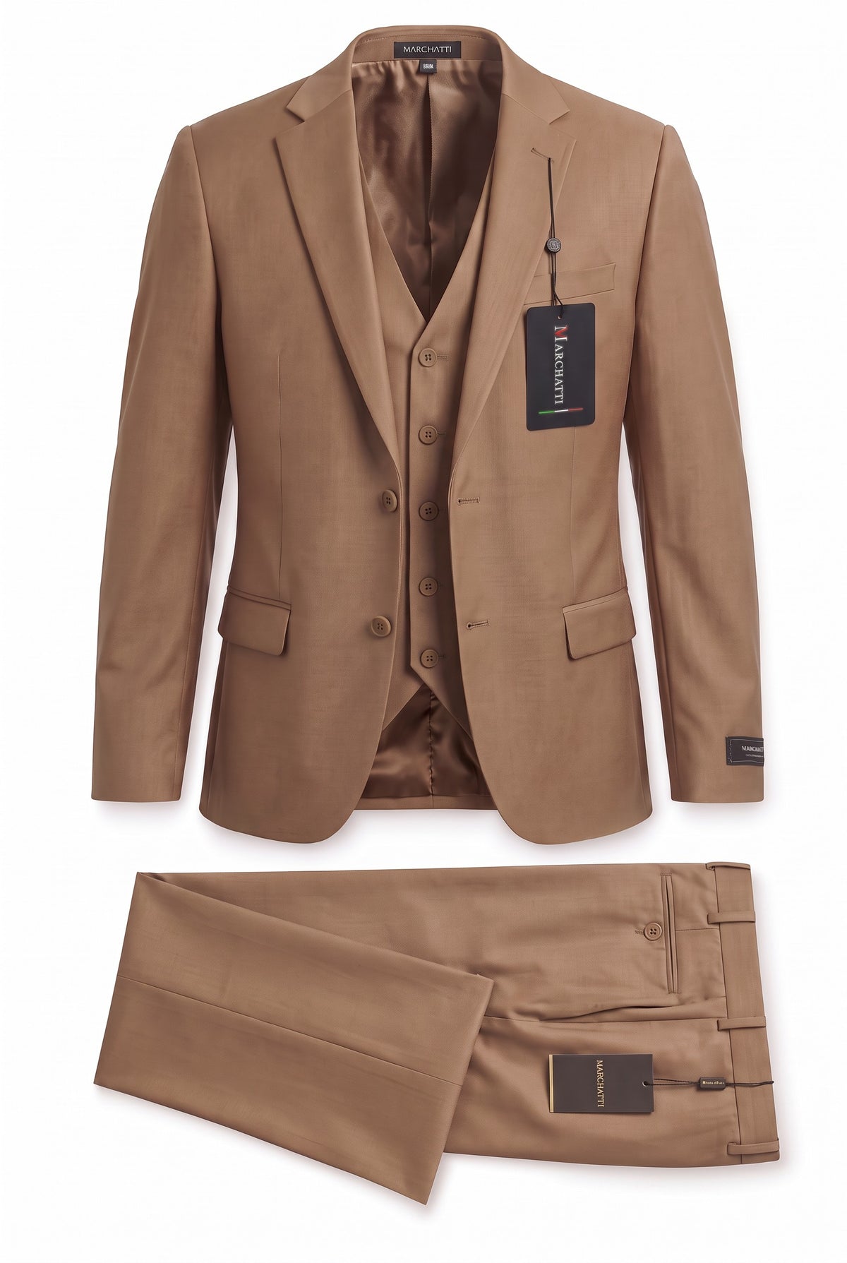 Marchatti 220 slim fit 3-piece suit with vest