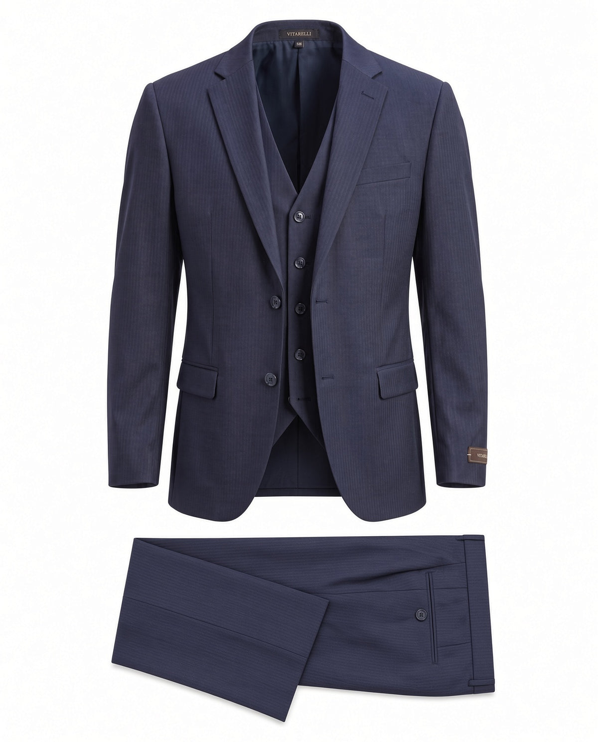 Vitarelli navy 3-piece suit, style 6453