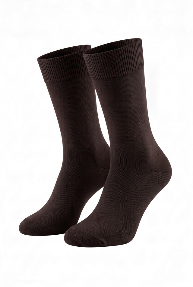 Vitarelli brown dress socks, sold by the dozen
