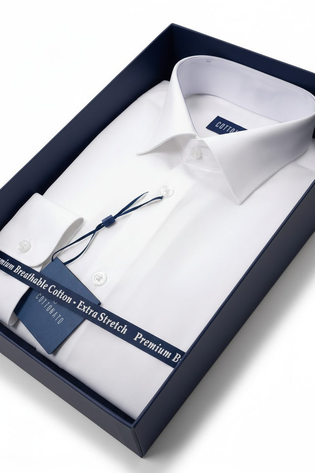 Cottonato trim fit 4-way stretch dress shirt