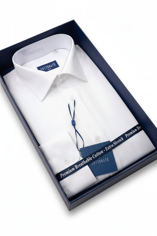 Cottonato trim fit 4-way stretch dress shirt