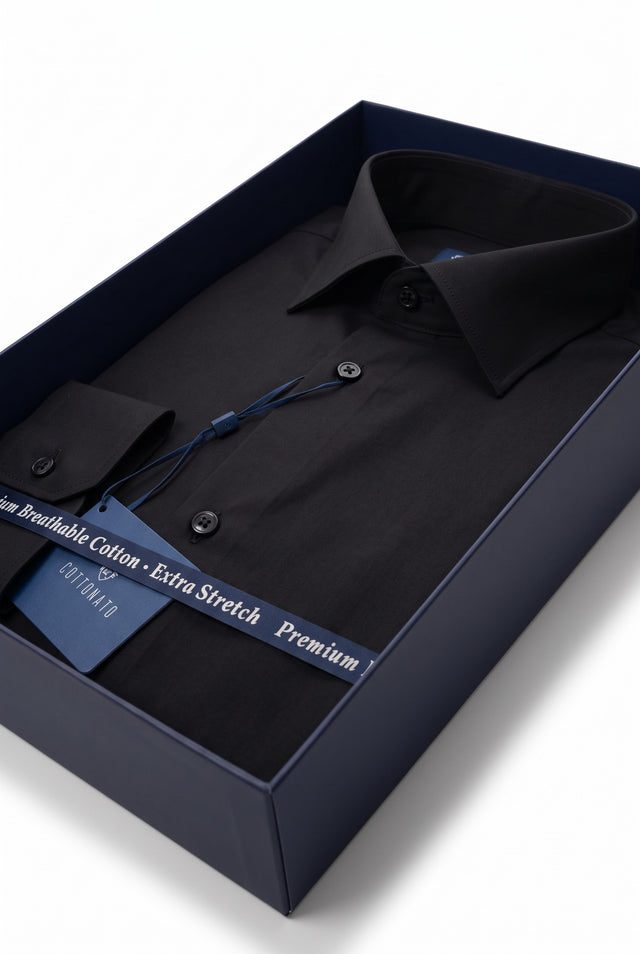 Cottonato trim fit 4-way stretch dress shirt