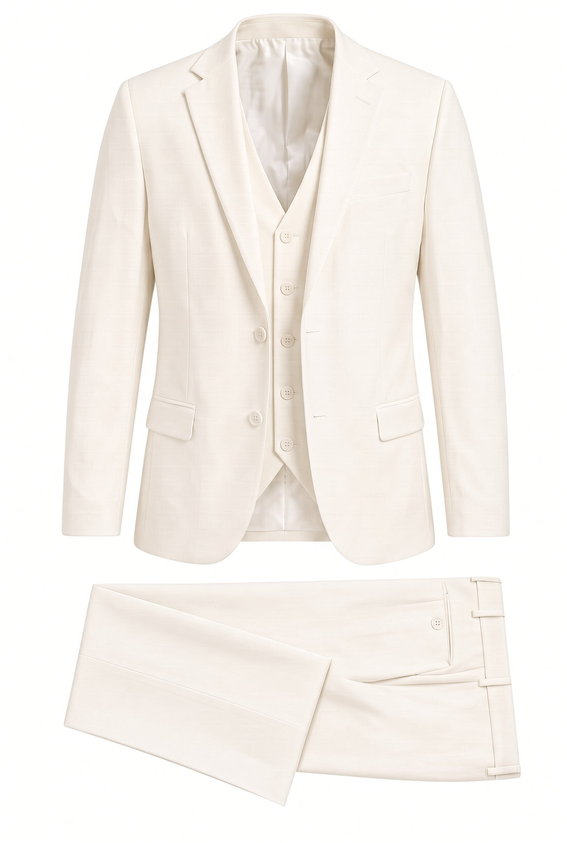 Vitarelli solid 3-piece suit with vest, style 220
