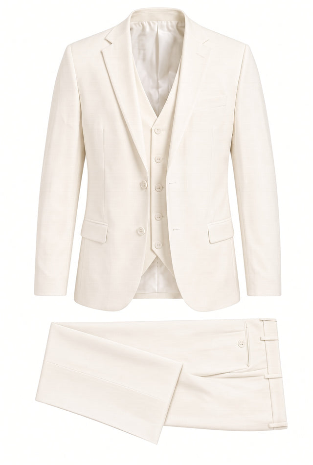 Vitarelli solid 3-piece suit with vest, style 220