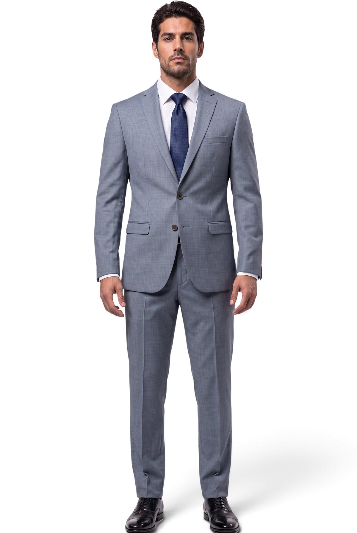 Vitarelli gray wool blend euro fit suit, style 91130
