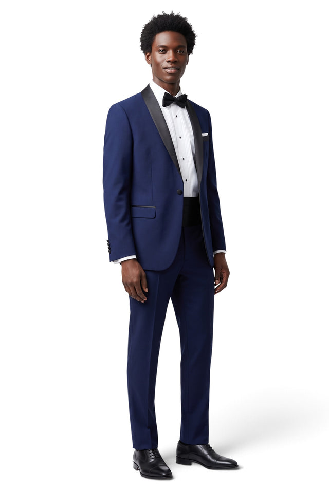 Fusion navy shawl lapel tuxedo, style HT01NVYSB1TS