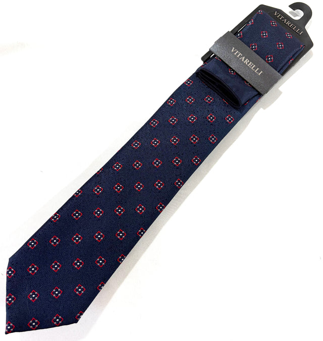 Vitarelli tie with matching pocket square