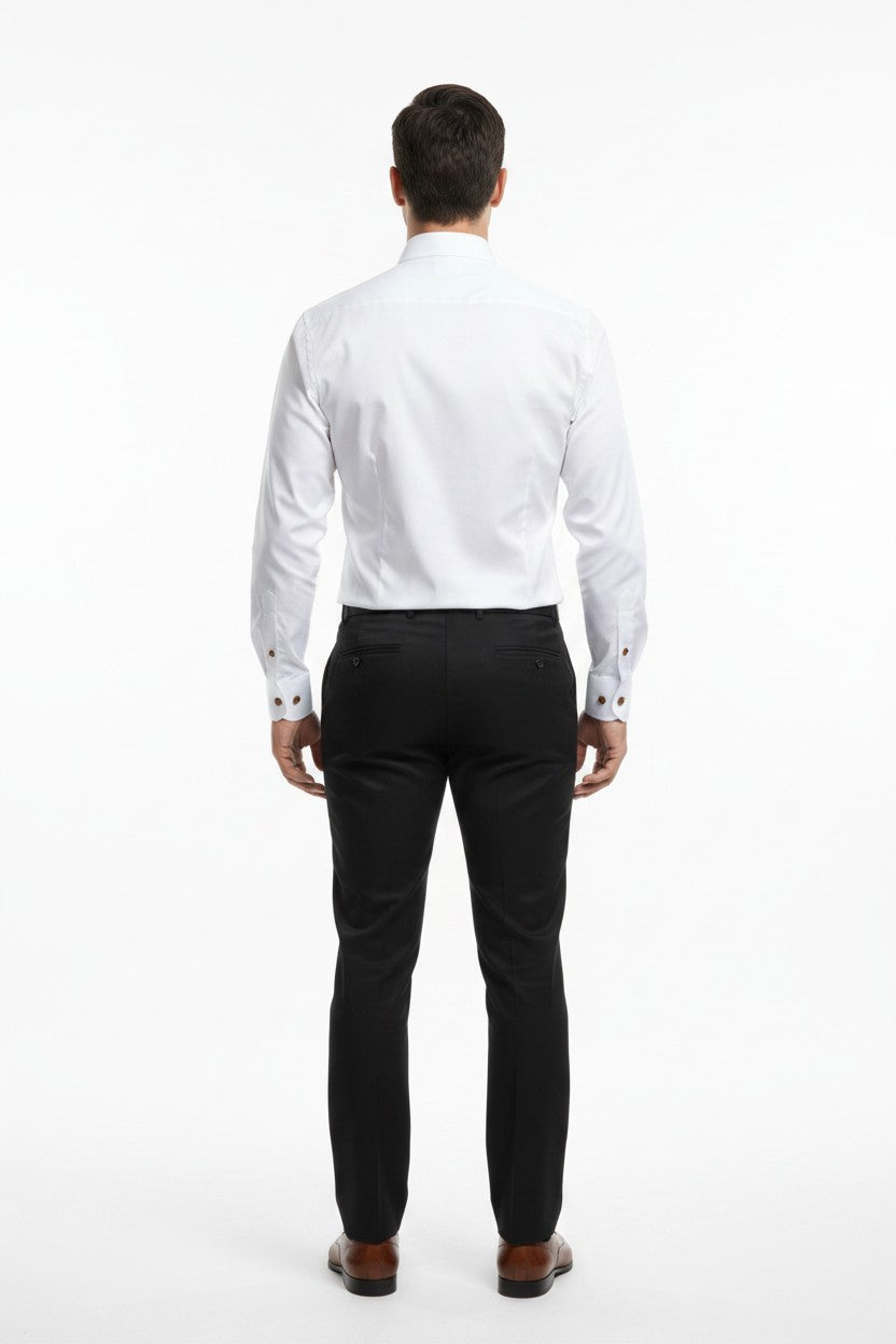 Kent & Co wrinkle-free cotton dress shirt with gift box