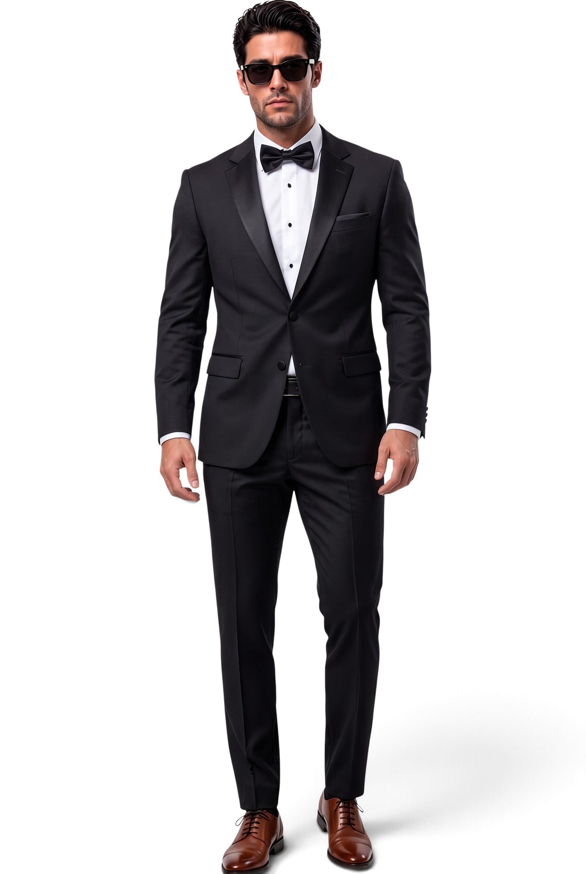 Fusion Slim Fit Notch Lapel Tuxedo (HT01BLKSB2TN)